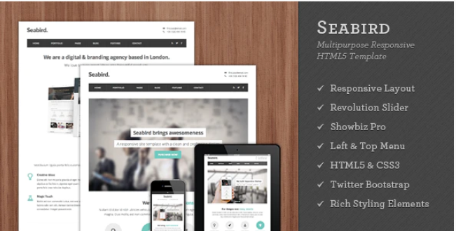 Seabird - Multipurpose Responsive HTML5 Template