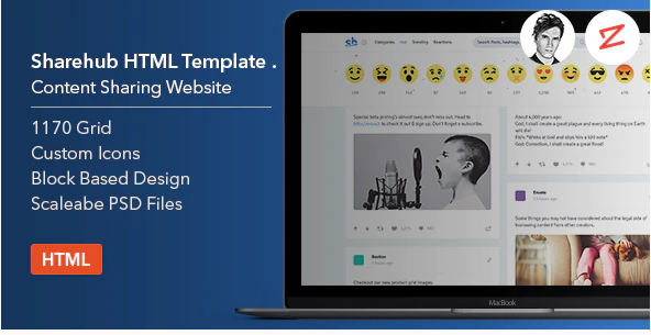 Sharehub Content Sharing HTML Template