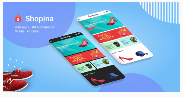 Shopina - Web App UI Kit eCommerce Mobile Template