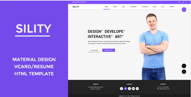 Sility - vCard, CV & Resume HTML Template