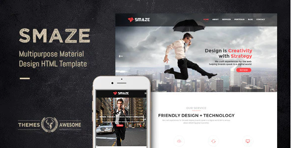 Smaze - Multipurpose Material Design HTML Template