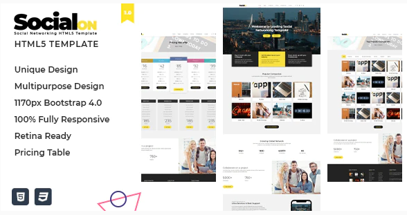 Social Net - Corporate Networking Connection HTML5 Template