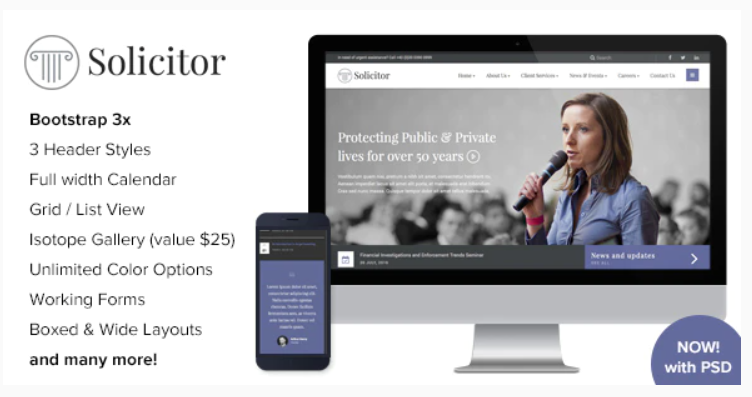 Solicitor - Law Business Responsive HTML5 Template