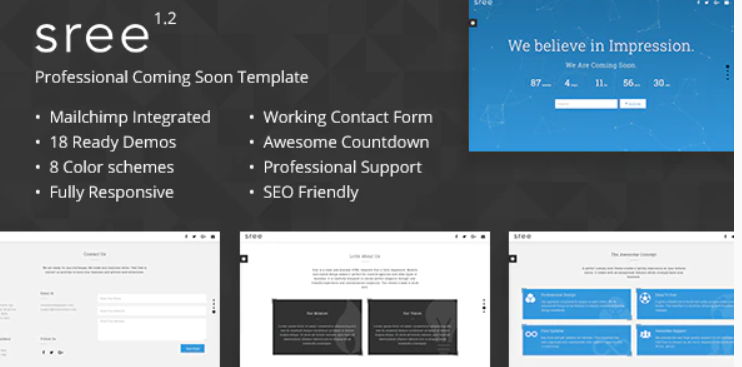 Sree - Responsive Coming Soon Template