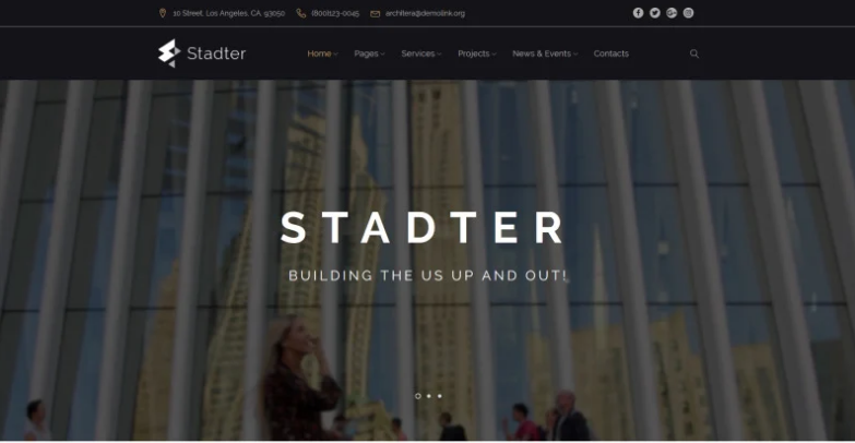 Stadter - Construction Company WordPress Theme