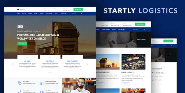 Start.ly — Logistics, Cargo & Transportation Website Template — Website Template by ThemeForest