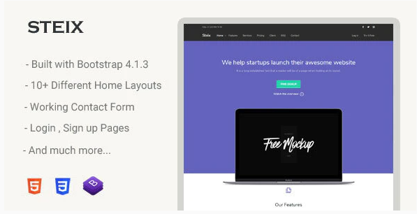 Steix - Landing Page Template