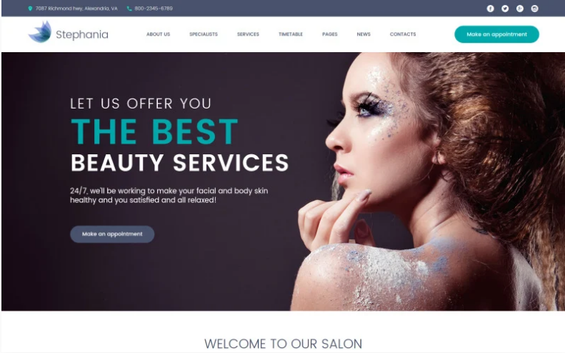 Stephania - Beauty Salon & Skin Care WordPress Theme