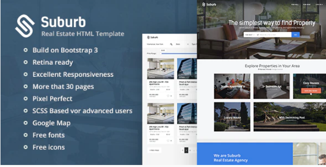 Suburb - Real Estate HTML Template