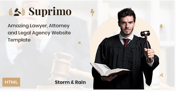 Suprimo | Lawyer Attorney Website HTML Template