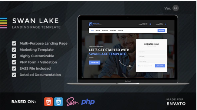 Swan Lake - Lead Generation Marketing Landing Page