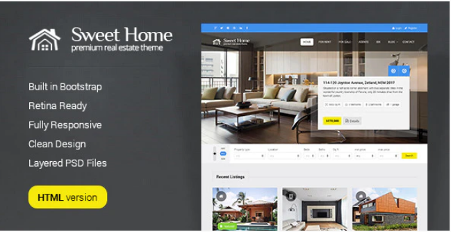 Sweethome - Real Estate HTML Template