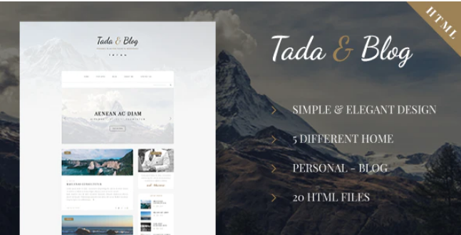 Tada & Blog - Personal HTML Theme