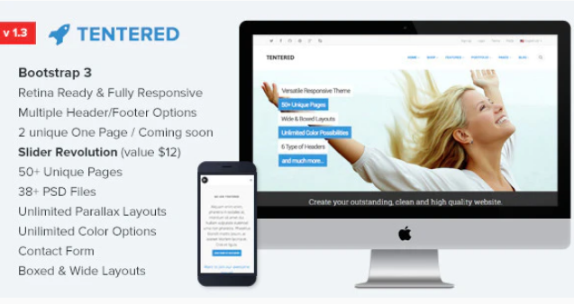 Tentered - MultiPurpose HTML5 Template