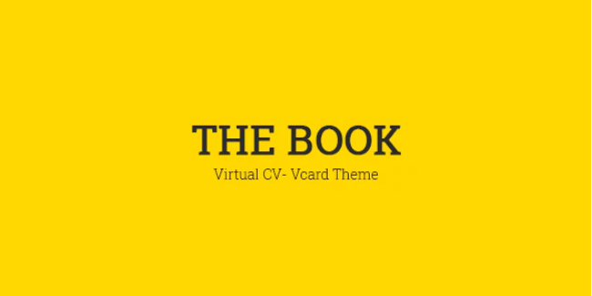The Book : Personal vCard Template