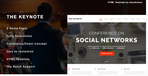 The Keynote - Conference/Event HTML Template