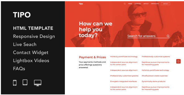 Tipo - Helpdesk and Documentation HTML5 Responsive Template