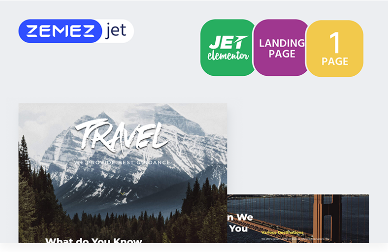 Tournet - Travel Agency Jet Elementor Template