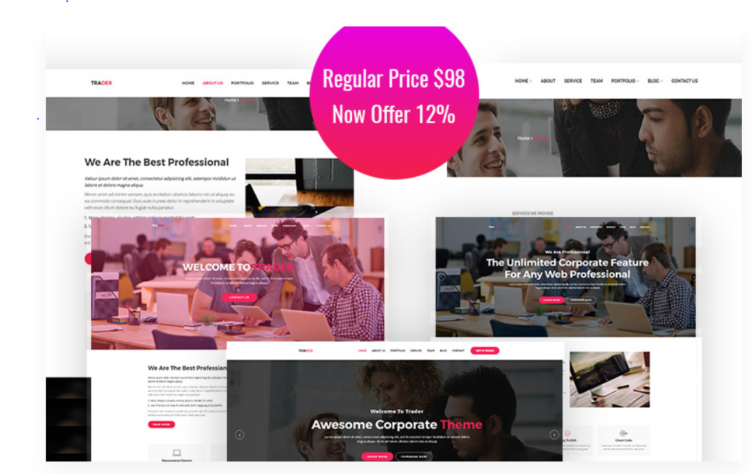 Trader - Responsive Creative WordPress Theme