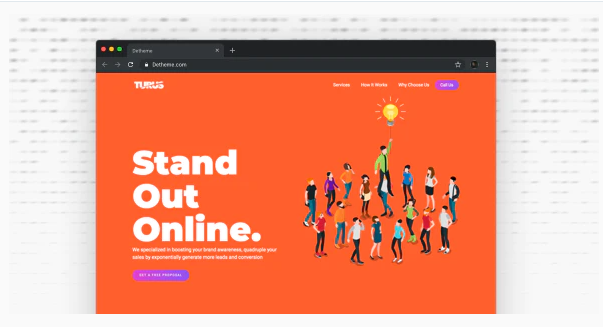 Turus - Digital Marketing Agency One-Page HTML Templates
