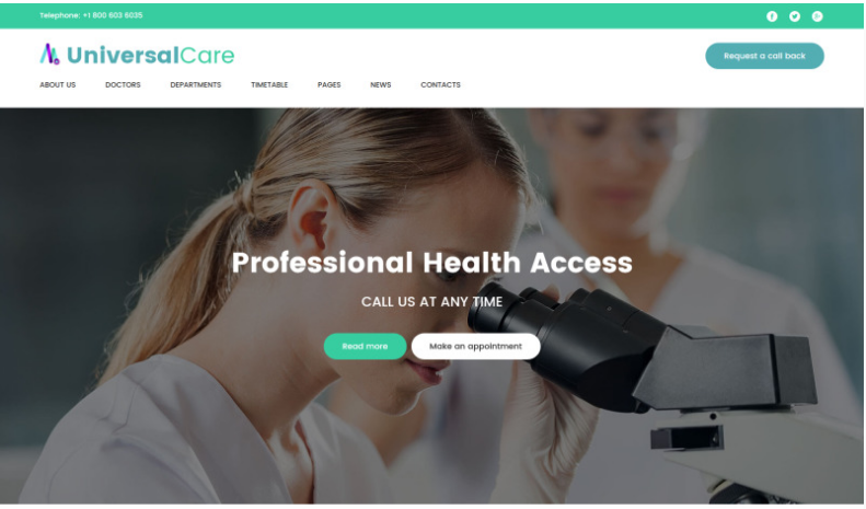 UniversalCare - Medical Center Responsive WordPress Theme
