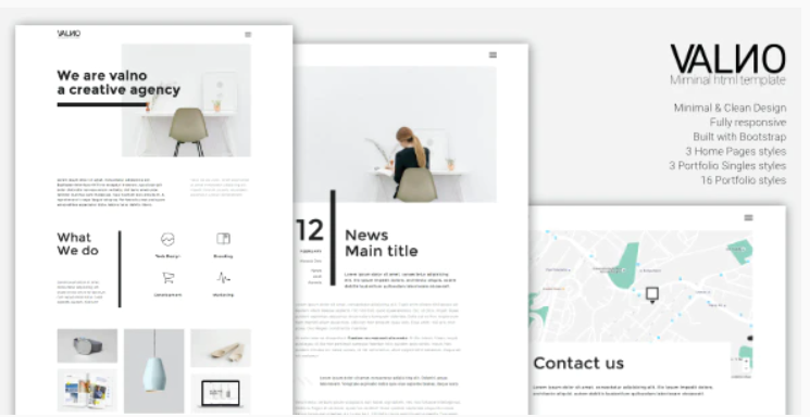 Valno - Minimal Creative Multi page Portfolio Template