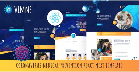 Vimns - React Next Coronavirus Medical Prevention Template