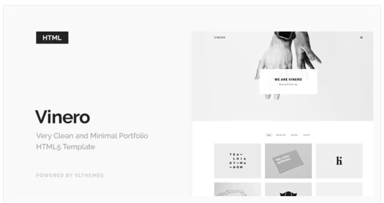 Vinero - Very Clean and Minimal Portfolio Template