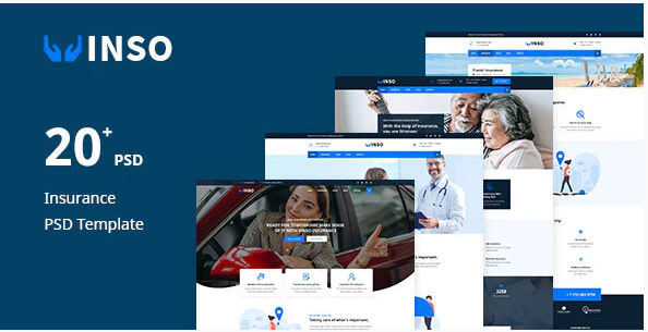 Vinso | Insurance PSD Template