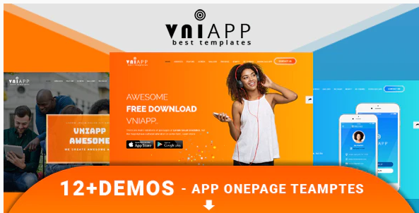 VniApp - Showcase Mobile App HTML Template