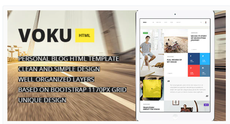 Voku - Minimal Portfolio and Blog HTML Template
