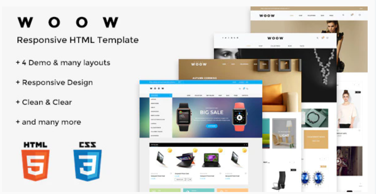 WOOW - HTML eCommerce Template