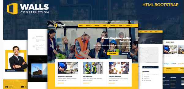 Walls - Construction HTML Template