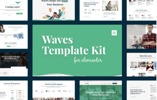 Waves - Startup Agency Elementor Template Kit
