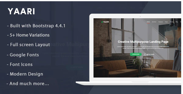 Yaari - Landing Page Template