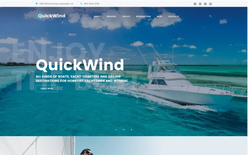 Yachting & Voyage Charter WordPress Theme