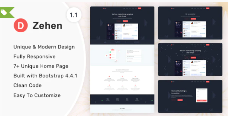 Zehen - Landing Page Template
