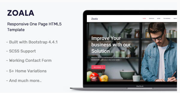 Zoala - One Page Template
