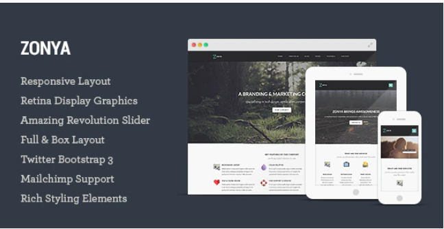 Zonya - Multipurpose Responsive HTML5 Template