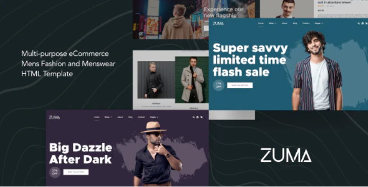 Zuma - eCommerce Men Fashion HTML Template