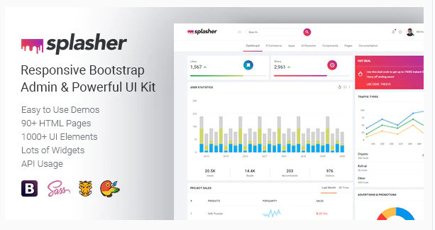 Splasher - Responsive Bootstrap Admin & Powerful UI Kit