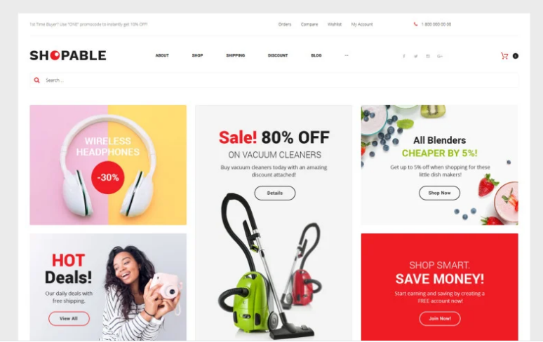 Shopable - Multiconcept Store Responsive WooCommerce Theme