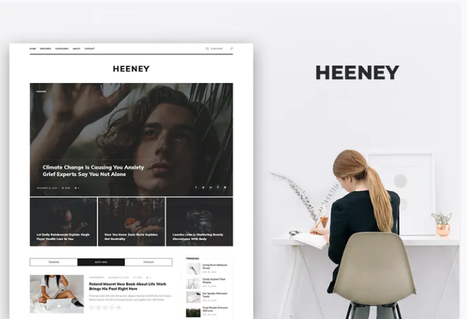 Heeney - Blog PSD Template