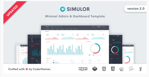 Simulor - Minimal Admin & Dashboard Template