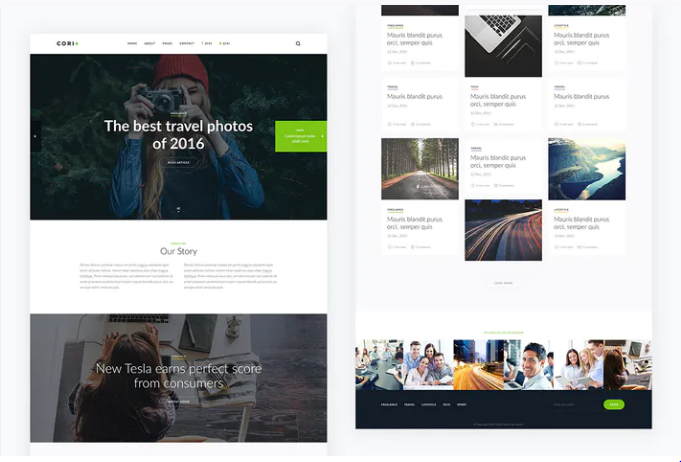 Corio — Blog PSD Template