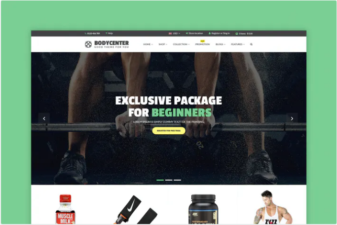 BodyCenter - eCommerce PSD Template