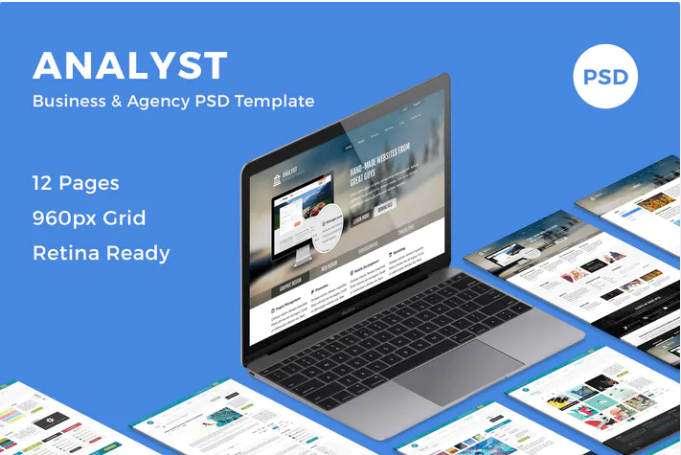 Analyst - Business & Agency PSD Template