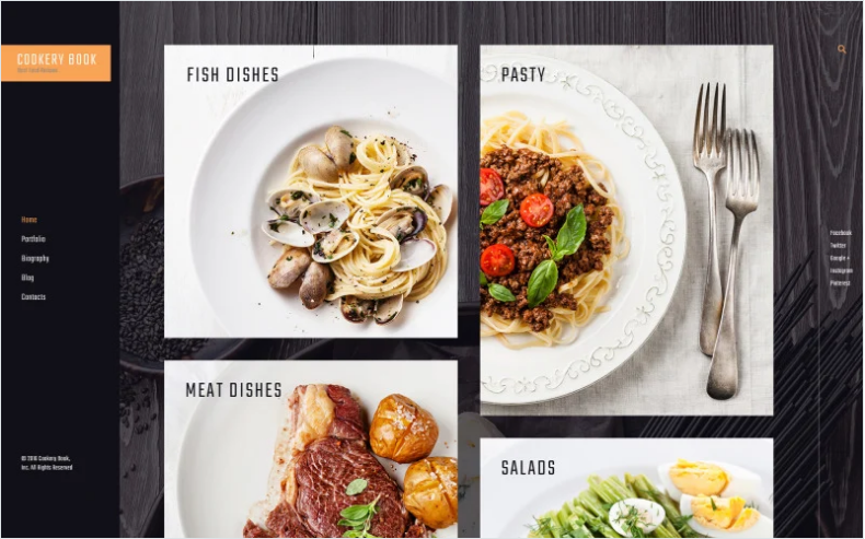 Cookery book - receipts and cooking WordPress Theme