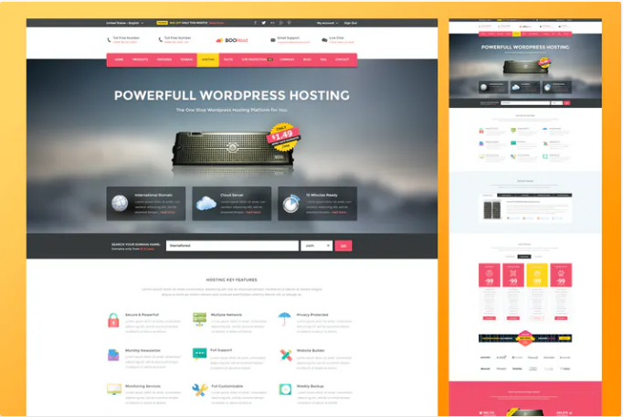 Web Hosting PSD Template