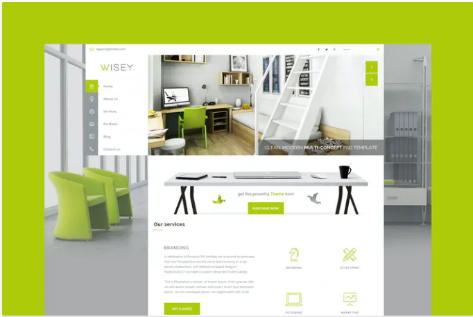 Wise - Multi-Concept PSD Template